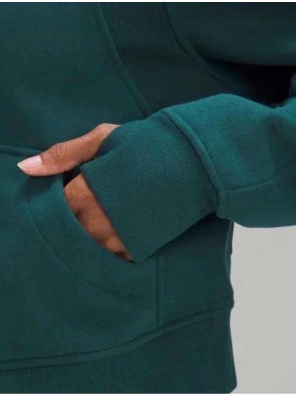 Lululemon Scuba Oversized Funnel-Neck Half Zip Dark Green - Picture 2 of 4